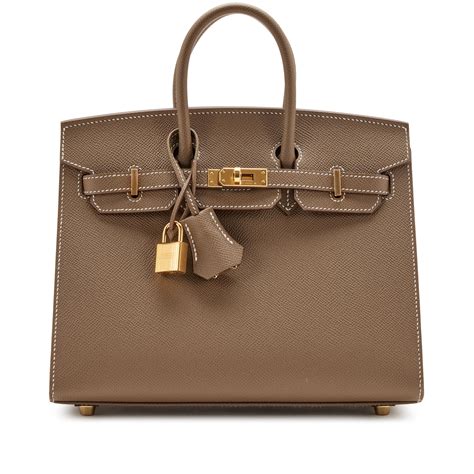 hermes birkin 25 epsom leather etoupe sellier